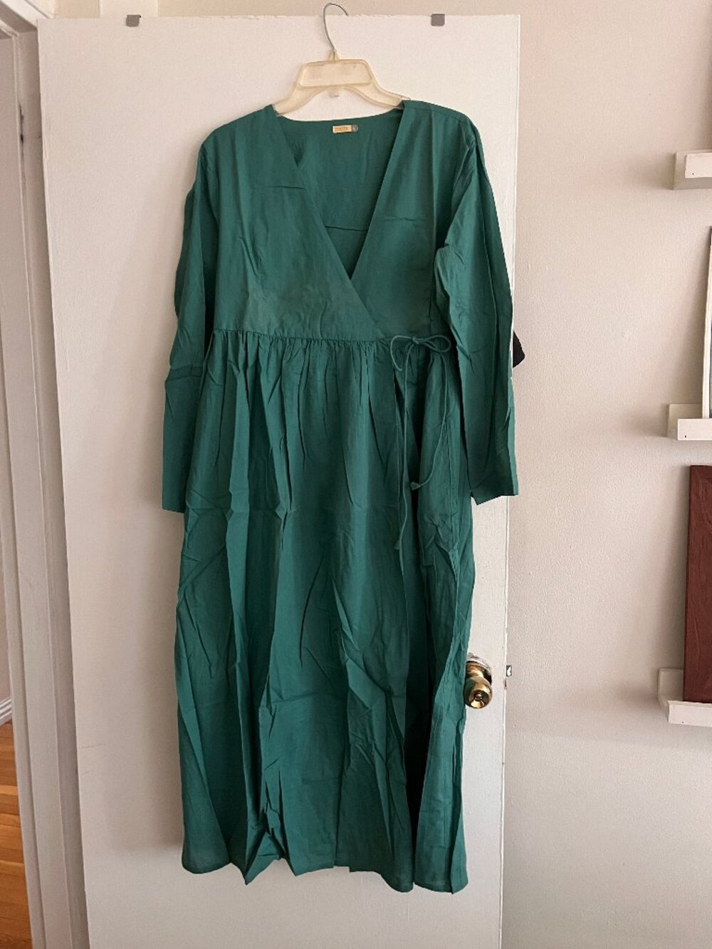 Matta Green cotton wrap dress L